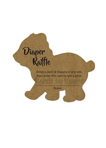 woodland bear diaper raffle