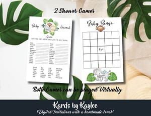 Jungle baby shower games