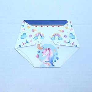 diaper shaped Gift Card Holder Baby Shower game prize with unicorn