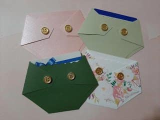 green, prink, floral diaper shaped baby shower gift card holder