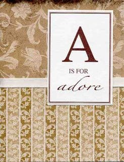 A is for Adore. Anniversary card for a husband