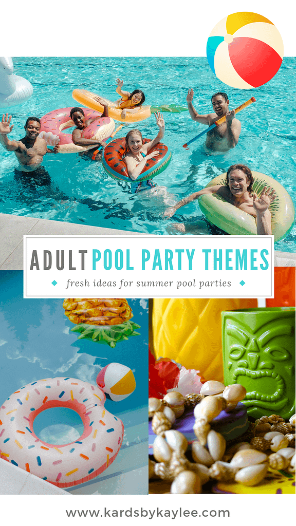adults in a pool having a fun pool party
