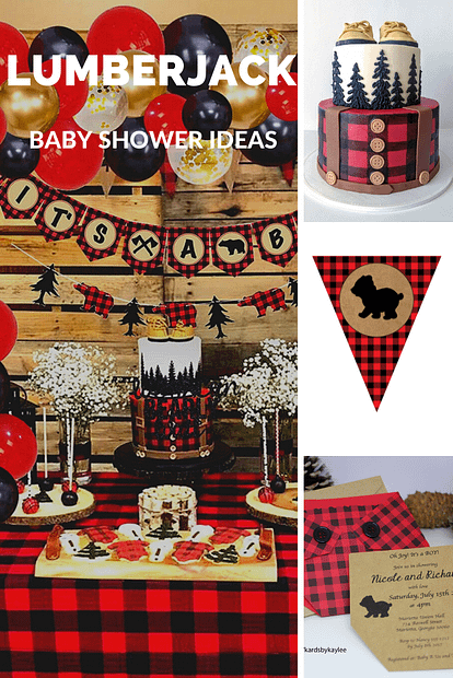 lumberjack baby shower decor inspiration